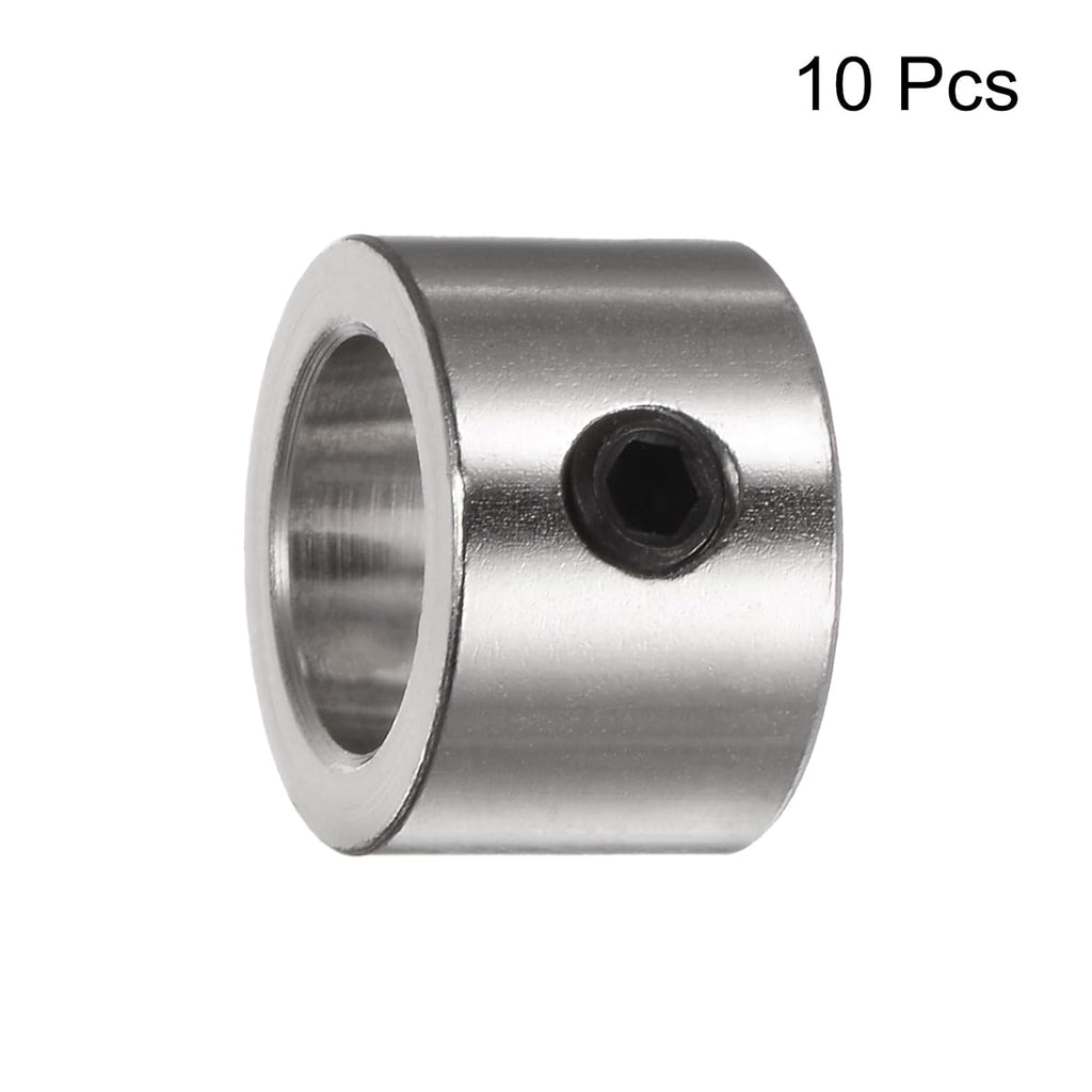 uxcell 10pcs Set Screw Collars 12mm Bore Shaft Collars, 18mm OD, 12mm Width, Landing Gear Stopper Wheel Collar