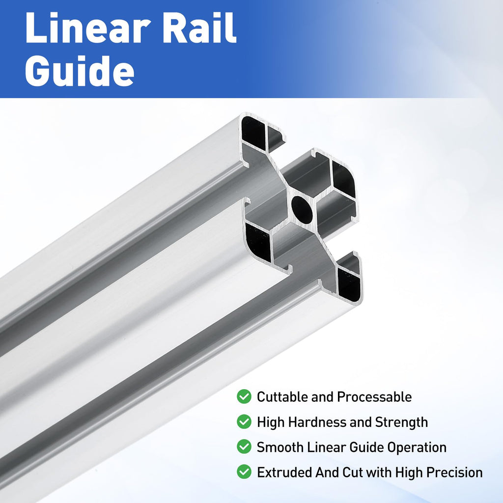 uxcell 2Pcs 300mm 4040 Aluminum Extrusion Profile, Anodized Linear Rail