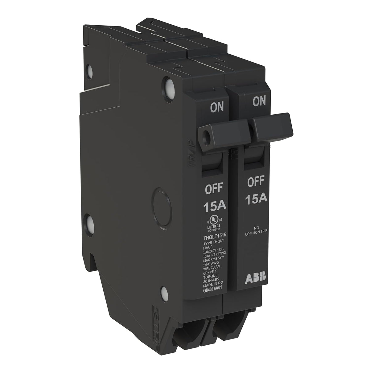 ABB Q-Line Tandem Circuit Breaker • 15A/1P Configuration • 120/240 VAC
