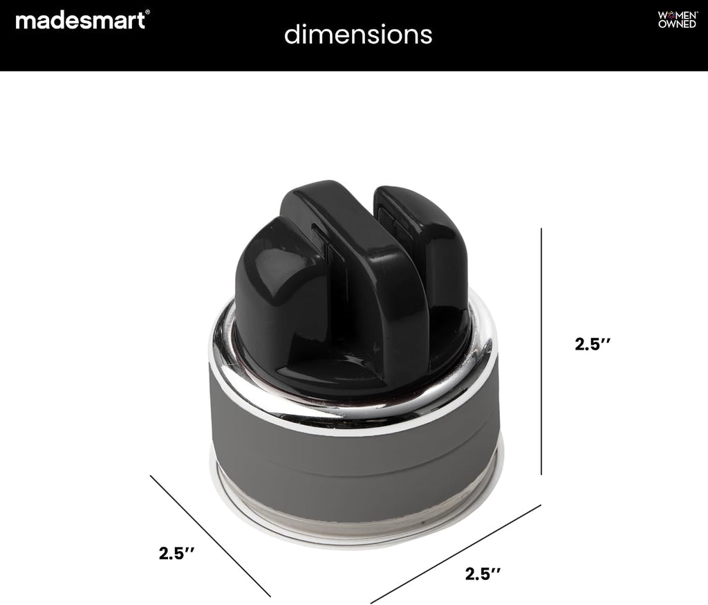 Knife Sharpener with Suction Base, 2-Stage Kitchen Knife & Scissors Sharpener, Compact Sharpening Tool for Straight
