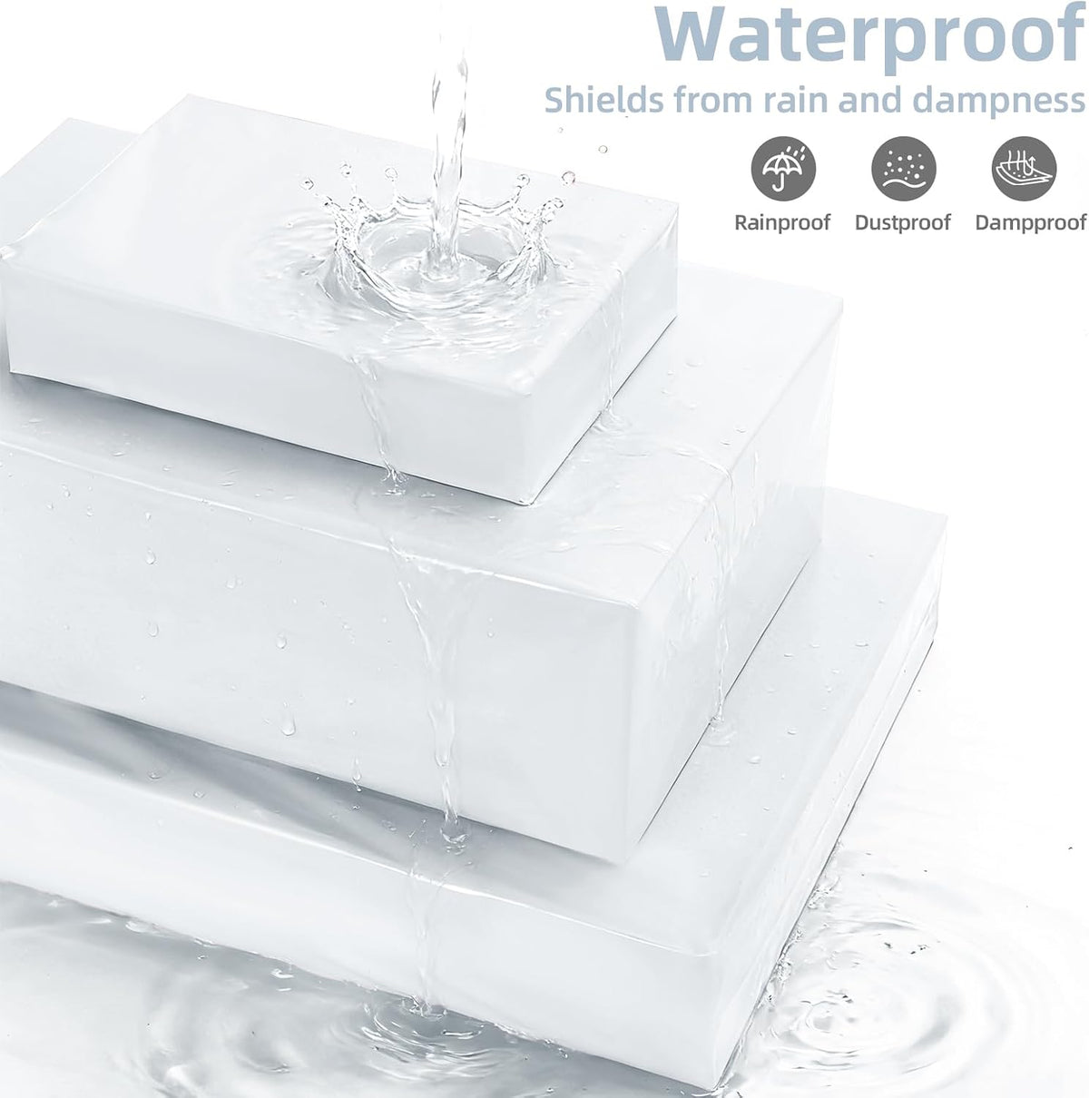 120 Pack White Poly Mailers Variety Pack, 10x13&12x15.5&14.5x19