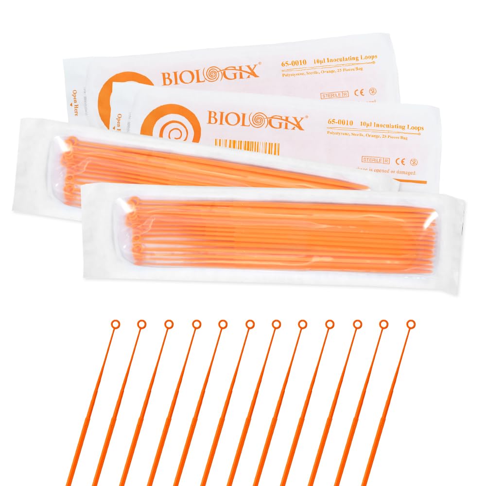 10ul Disposable Inoculating Loop, Plastic, 25/Bag, 100PCS Total