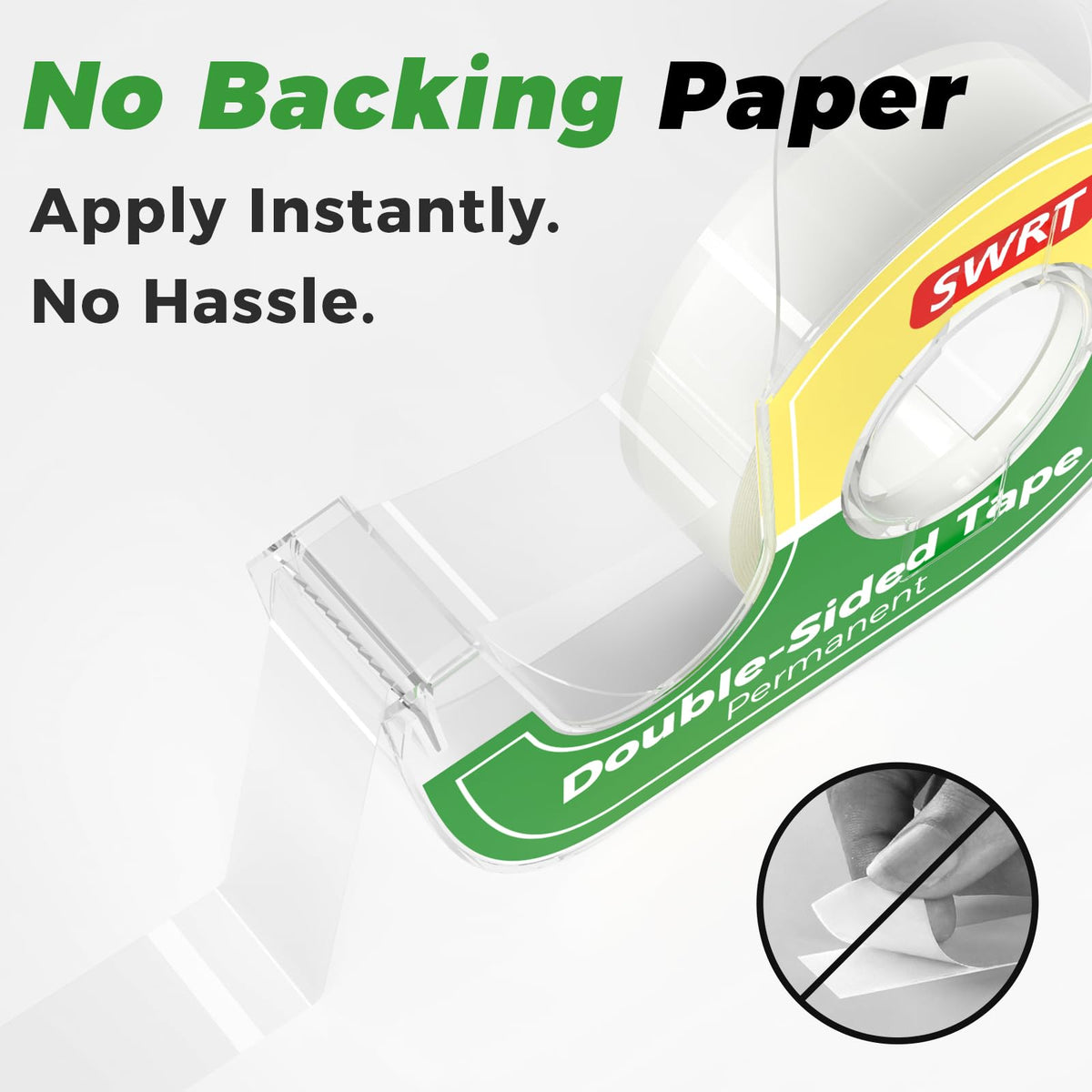 Double-Sided Tape, 1/2 in x 300 in, 12 Pack with Dispensers