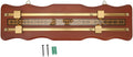 Billiard Score Board with 2-Track Wavy Design, Medium Density Fiberboard Pool Score Keeper, Brown Billiard Scorer for