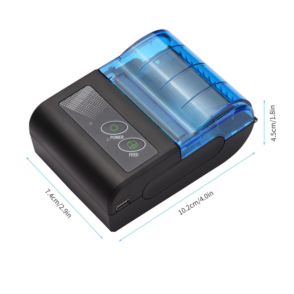 Thermal Printer, Mini Thermal Receipt Printers, Portable USB Receipt Bill Ticket Printer with 58mm Print Paper Roll