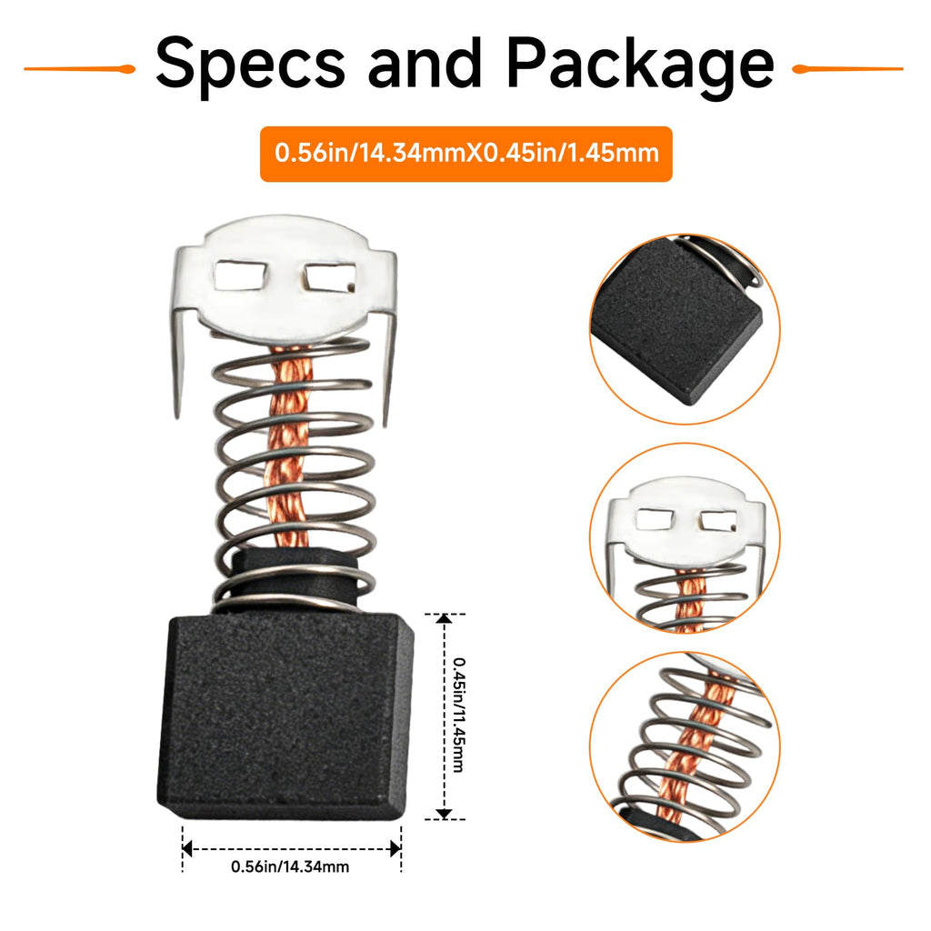 290069160 Carbon Brushes 2-Pack Compatible with Ridgid R1020 Grinder