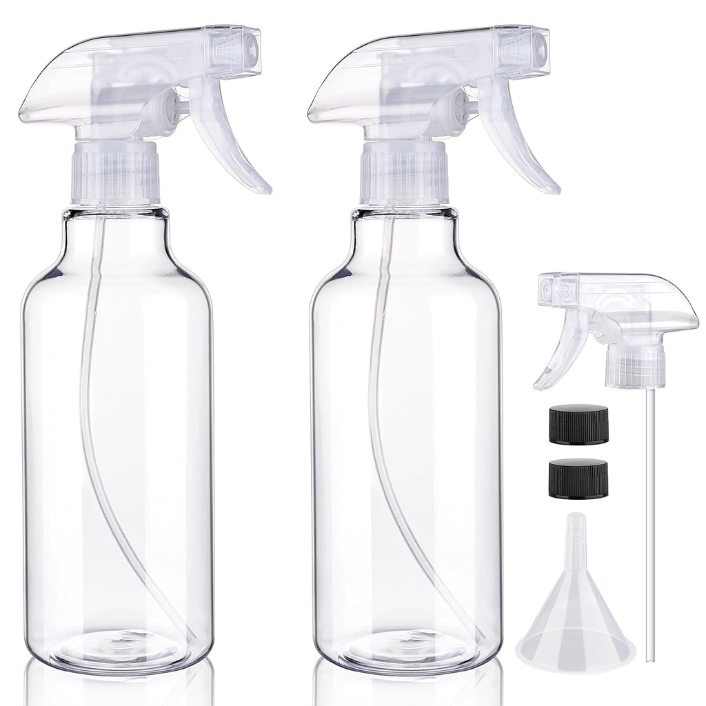 Plastic Spray Bottles Empty Spray Bottle 16.9oz/500ml 2 Pack Heavy Duty Spraying Bottles Mist/Stream Water Bottle for