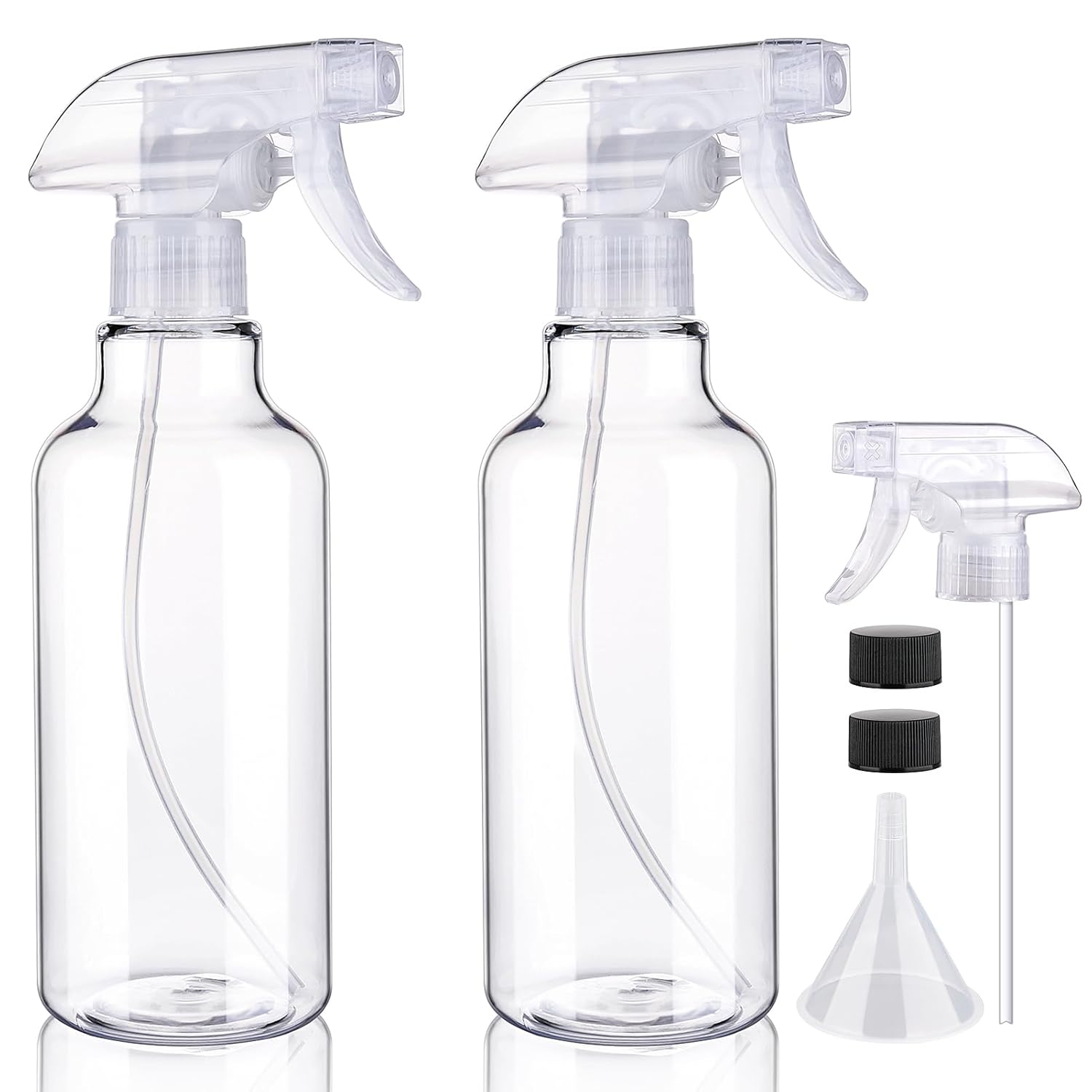 Plastic Spray Bottles Empty Spray Bottle 16.9oz/500ml 2 Pack Heavy Duty Spraying Bottles Mist/Stream Water Bottle for
