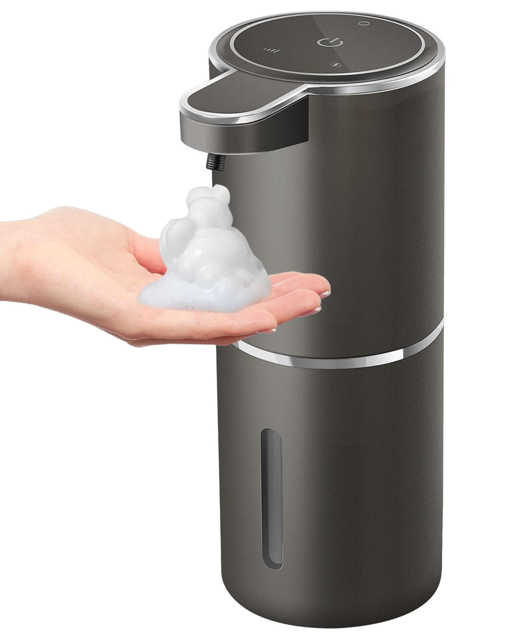 Automatic Foaming Soap Dispenser, 4-Level Adjustable Foam, Wall Mount