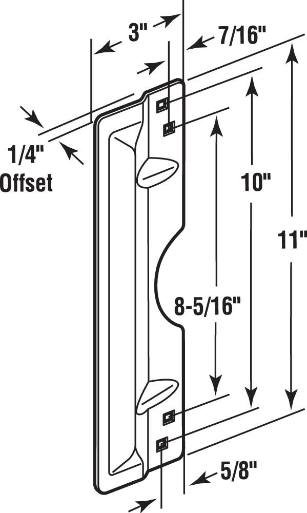 U 9503 Steel Latch Guard Plate Cover for Out-Swinging Doors, Gray (Single Pack)