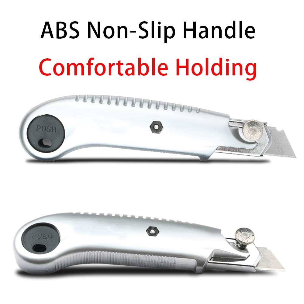 Utility Knife, Box Cutter Retractable,5 Pcs Blades Inside