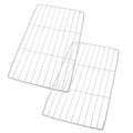2 Pcs White Iron Freezer Shelf Wire Rack Divider for Home Use