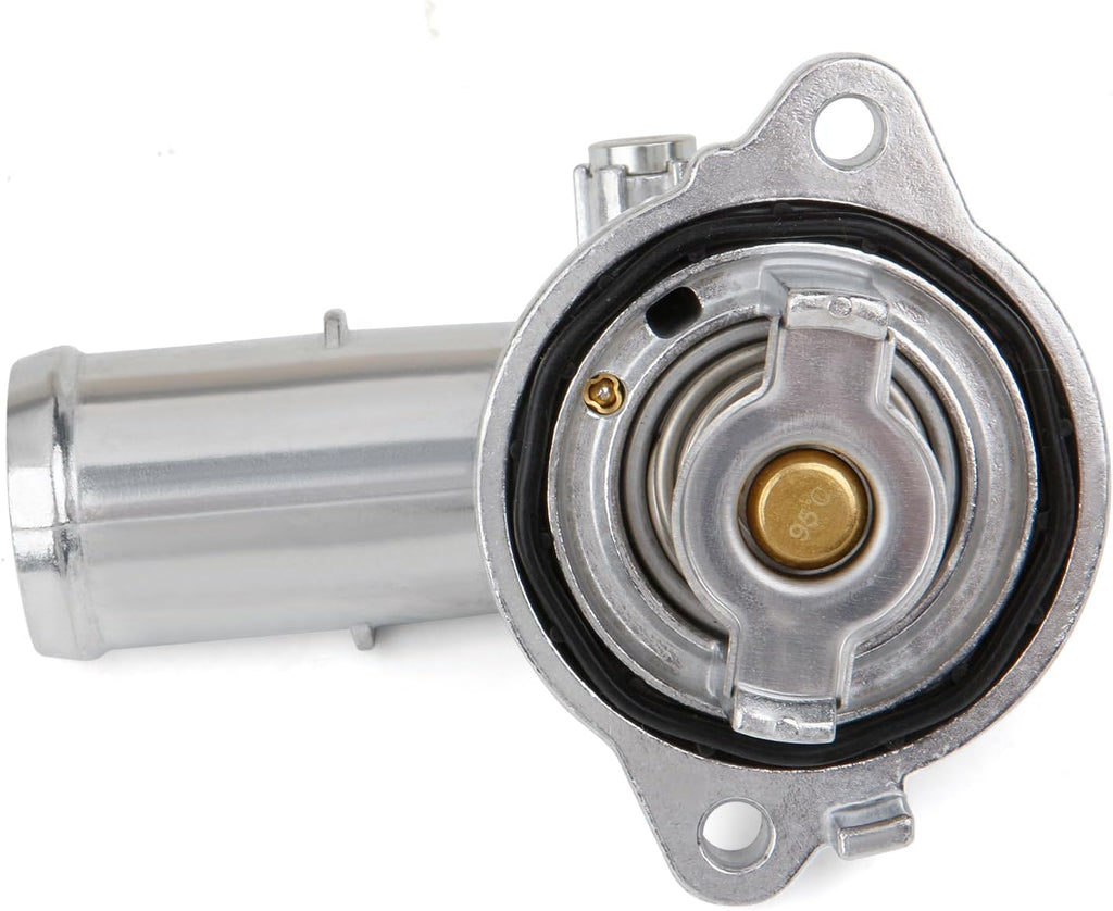 MITZONE Upgrade Aluminum Thermostat Housing Assembly Compatible with Dodge Durango Grand Cherokee 2011-2015 Wrangler JK 2012-2018 Replace 902-852 5184651AG 5184651AH