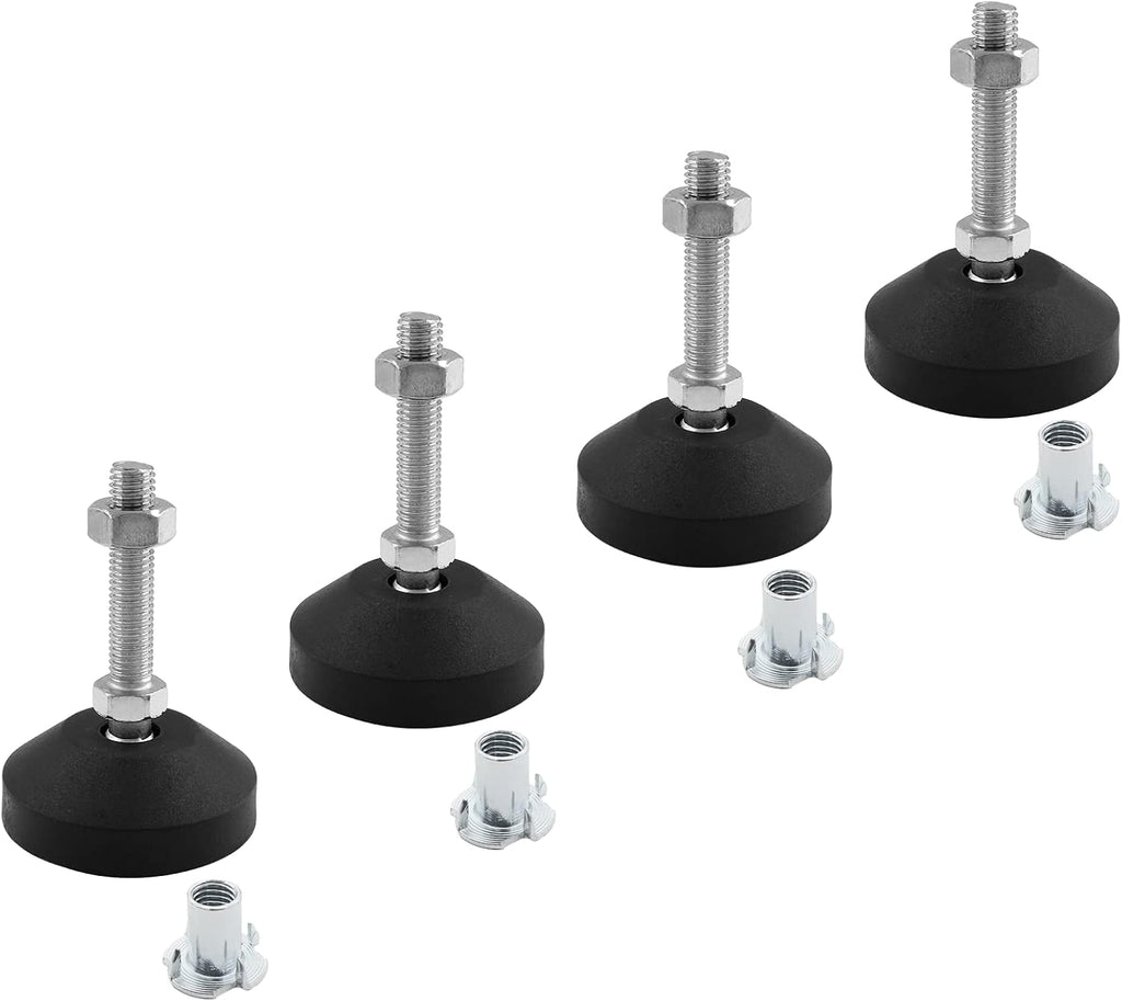 Luomorgo M12 Leveling Feet with T-Nut, D50 x M12 x H50, 4 Pcs