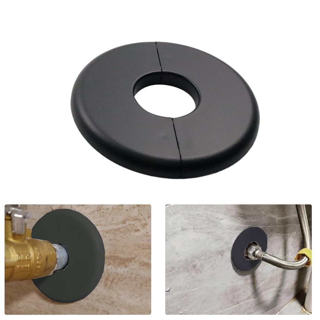 Wall Split Flange, 1 Inch Pipe, Black ABS, 4Pcs