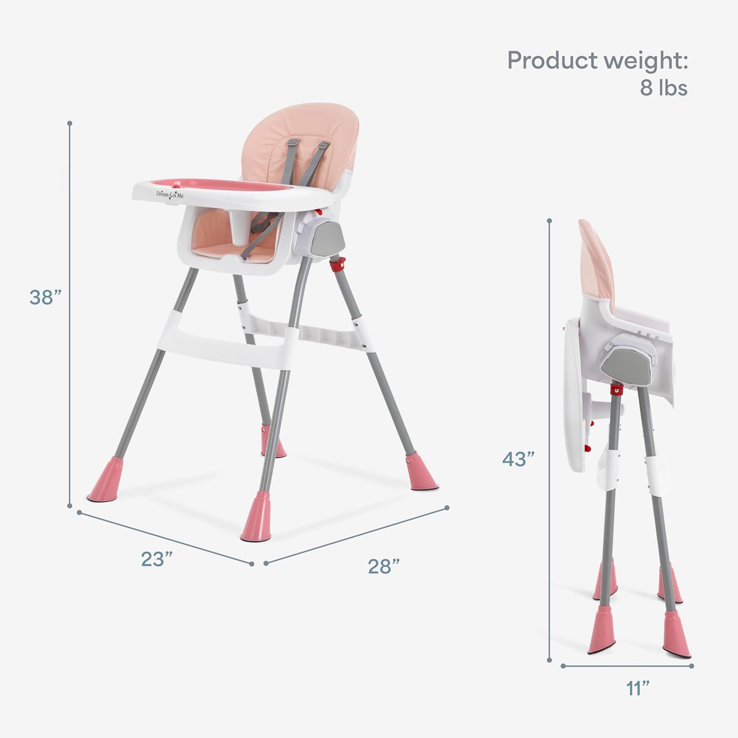 TableTalk 2-in-1 High Chair for Baby & Toddler – Convertible High Chair to Junior Chair, Removable Padded Seat, Dual