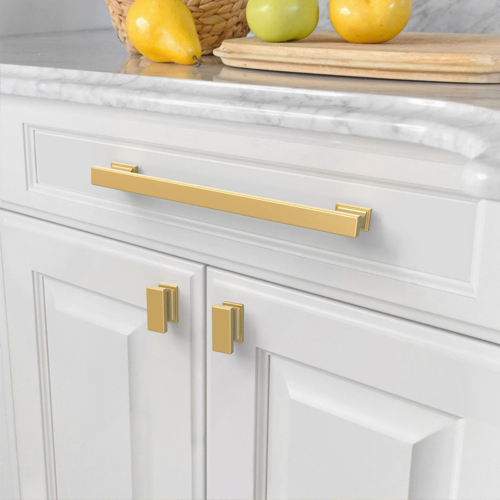 10 Pack Brushed Gold Cabinet Pulls 10"