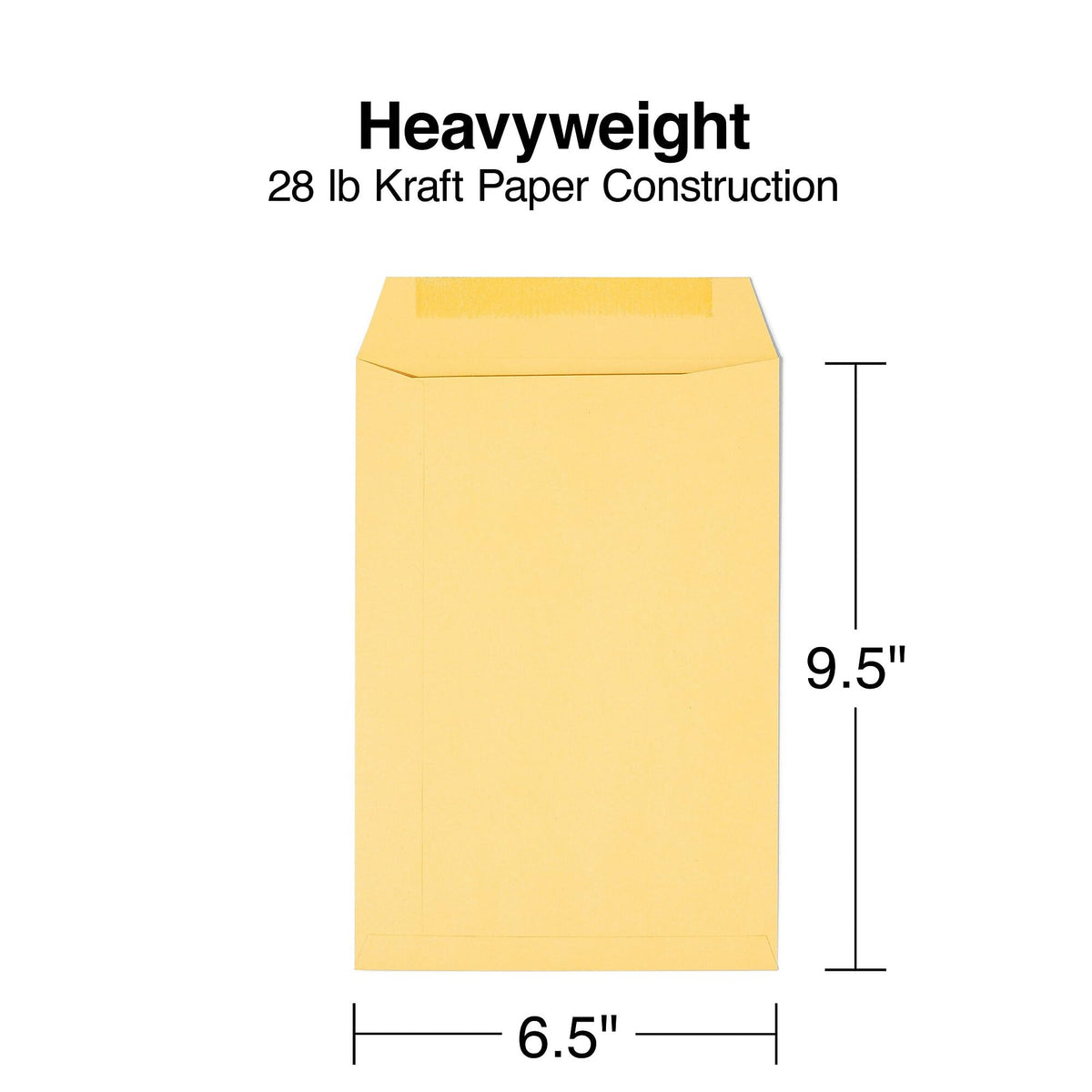 6.5x9.5 Kraft Catalog Envelopes, Brown, Heavyweight, 100/Box