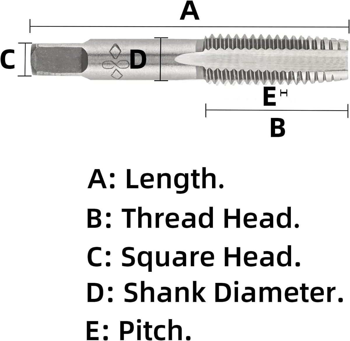 M12X1.5 Metric Hand Thread Tap Right Hand