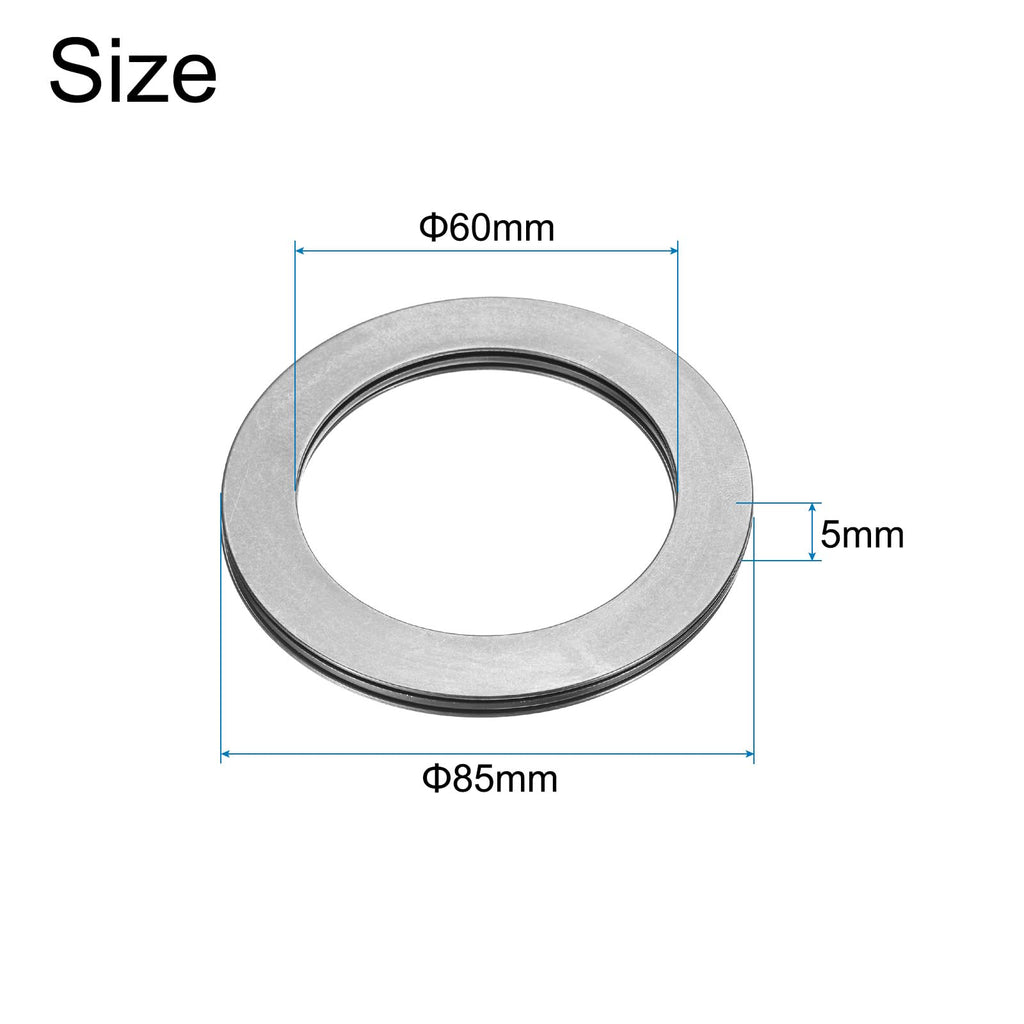 uxcell 2 Sets AXK6085+2AS Thrust Needle Roller Bearings, 60x85x5mm