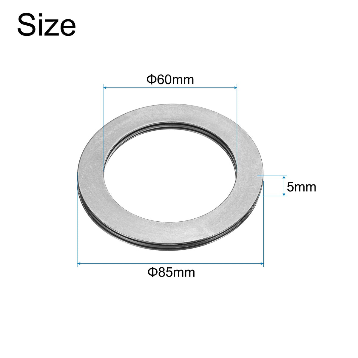 uxcell 2 Sets AXK6085+2AS Thrust Needle Roller Bearings, 60x85x5mm