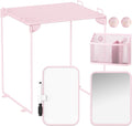 Pink Locker Accessories with Locker Shelf, Magnetic Mirror, Magnetic Pen Holder, Magnetic Small Whiteboard, Back to