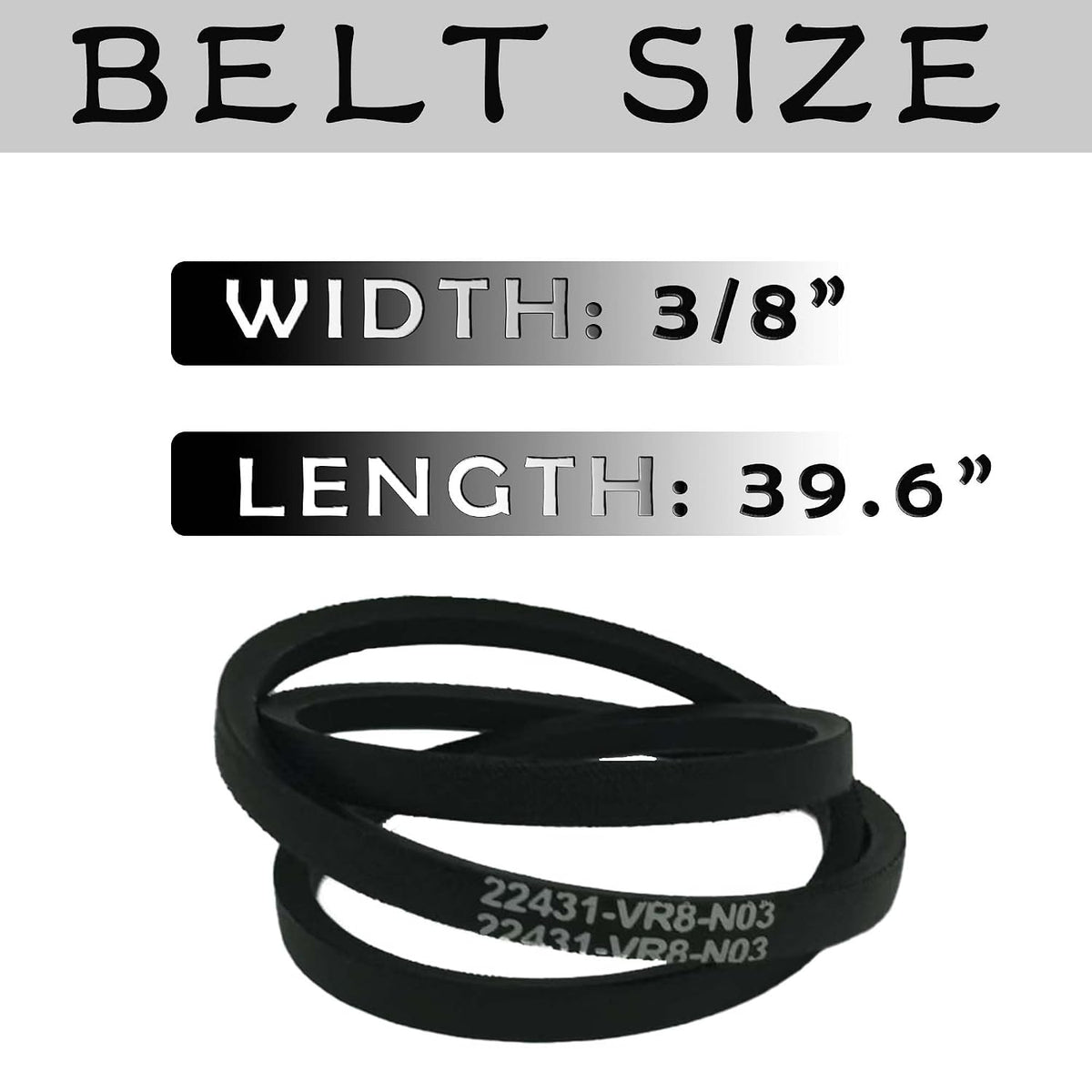 22431-VR8-N03 Drive Belt Replacement for Honda HRN216 Series （2 Pack）