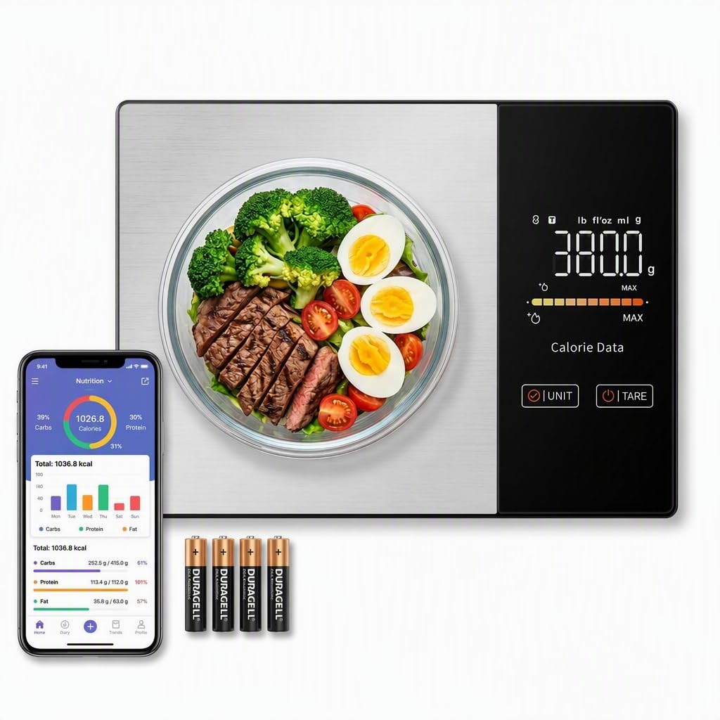 Smart Nutrition Food Scale, Bluetooth Calorie Macro Tracker