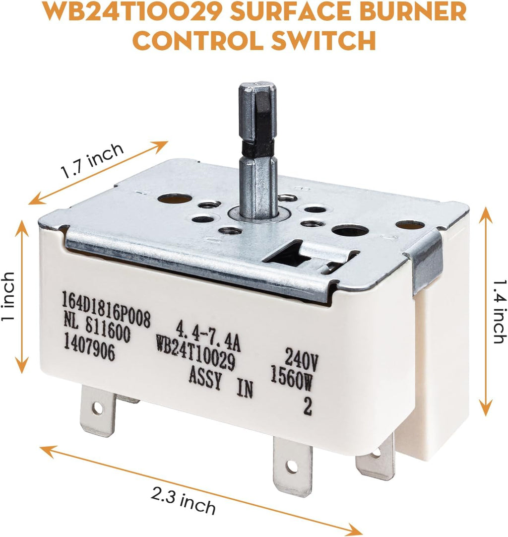 WB24T10029 Infinite Surface Burner Control Switch Fits GE 6" Electric Range