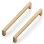 Champagne Bronze Kitchen Square Cabinet Handles 7-1/2 Inch 15 Pack