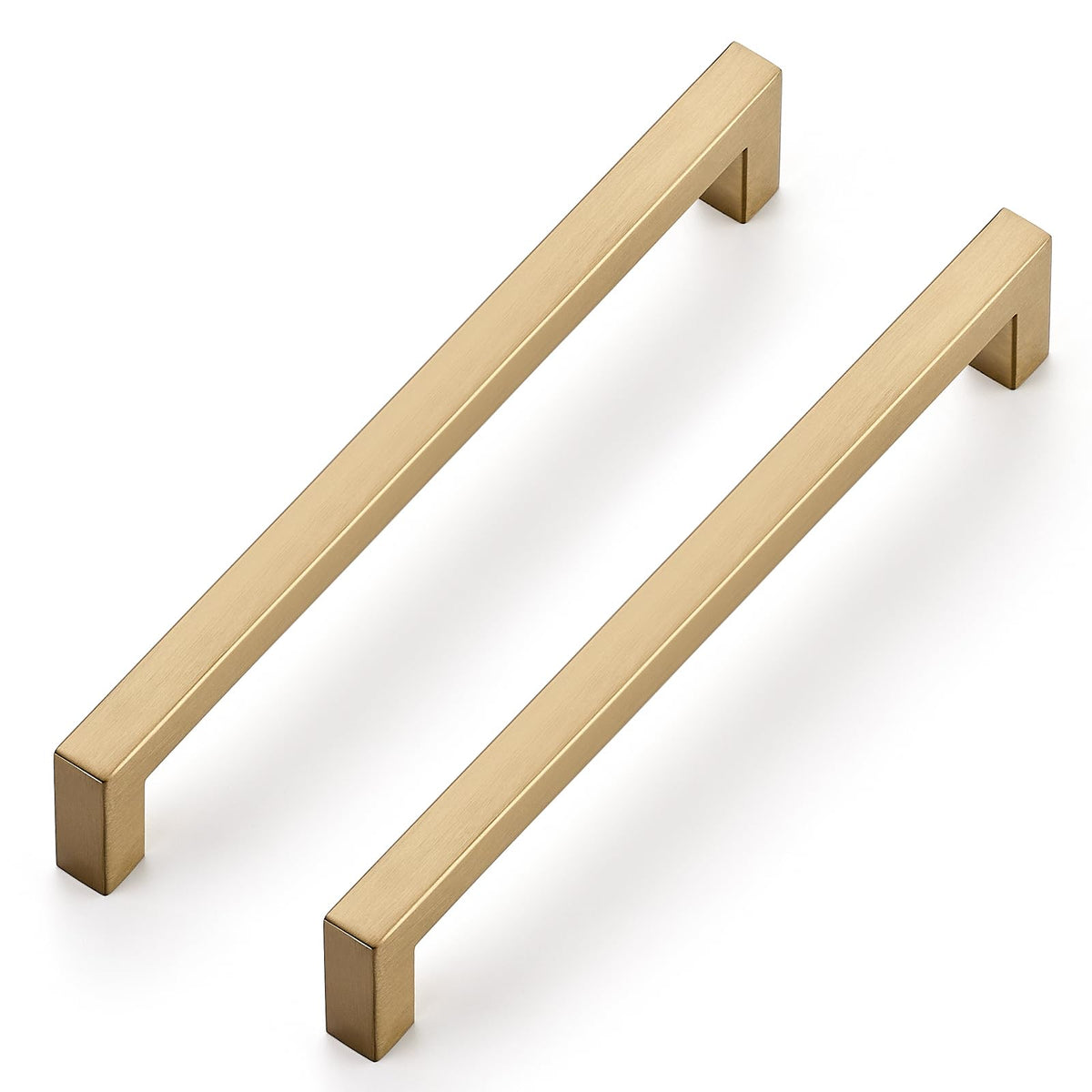 Champagne Bronze Kitchen Square Cabinet Handles 7-1/2 Inch 15 Pack