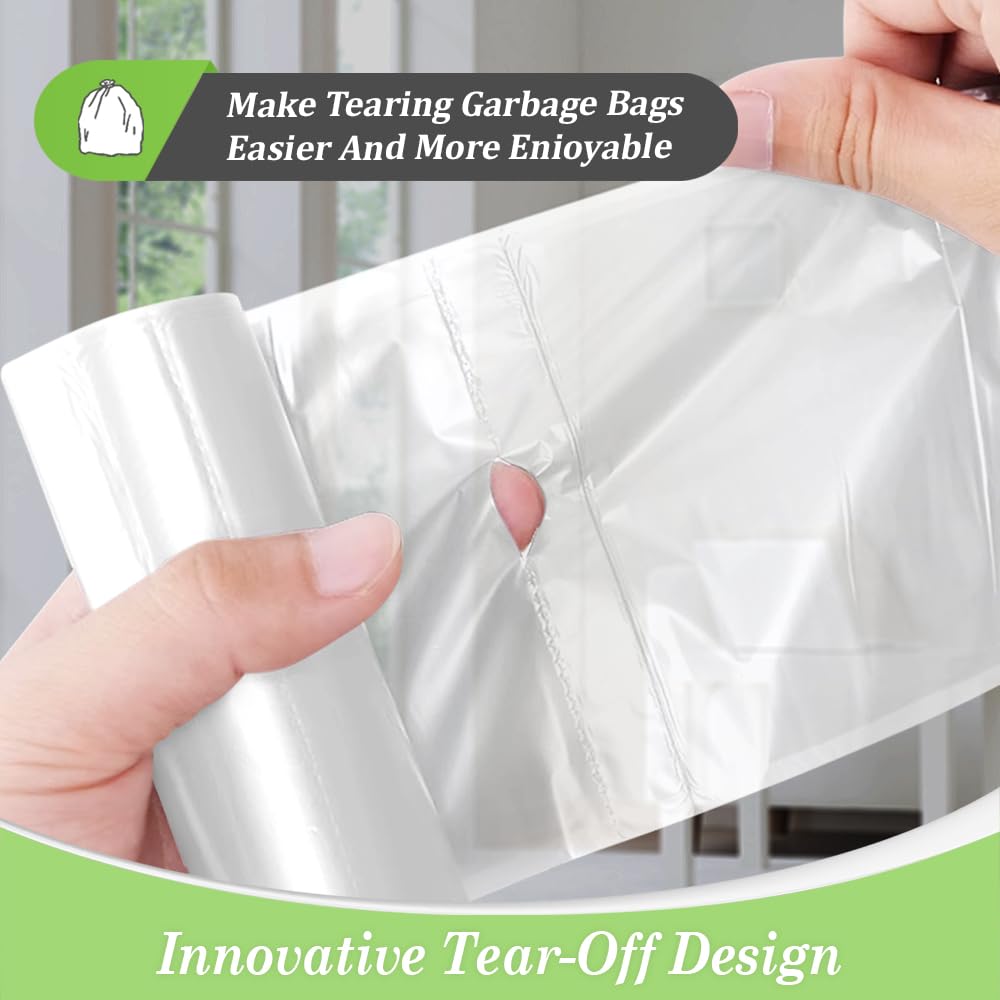 Medium Clear Trash Bags 8 Gallon 330 Count Kitchen Garbage Bags