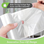 Medium Clear Trash Bags 8 Gallon 330 Count Kitchen Garbage Bags