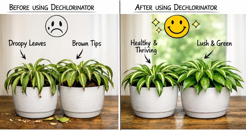 Complete Plant Dechlorinator & Tap Water Conditioner – Removes Chlorine & Chloramine for Hydroponics, House Plants
