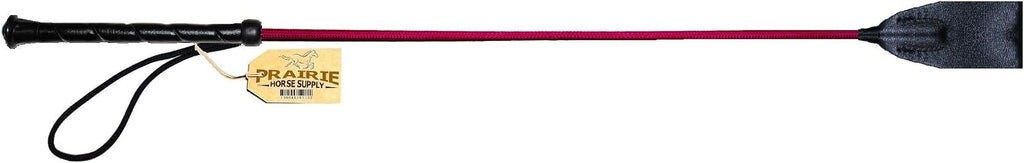 Riding Crop for Horse Fiberglass Shaft with Leather Double Slapper
