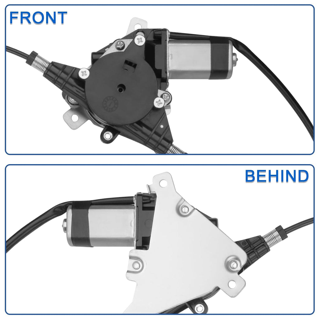 Obaee Window Regulator with Motor Rear Left Driver Side, Replace 741-679