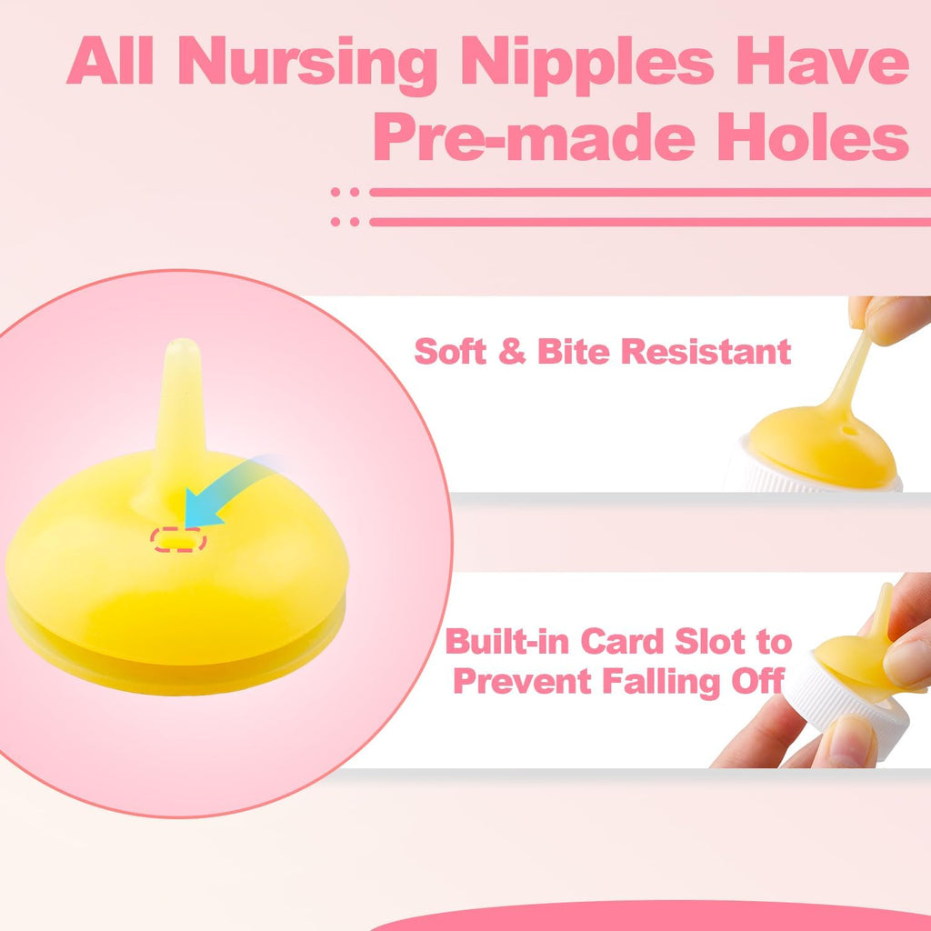 Kitten Bottle Feeding kit with Feeding Nipple and Syringe, Soft Silicone Nursing Pet Feeding Bottle, Ventilation