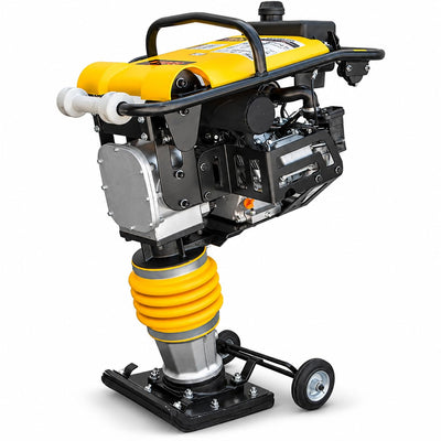196cc 6.5HP Jumping Jack Tamper, Gas-Powered Tamping Rammer Compactor, 213 Lbs, 13 x 11.4 in Plate for Soil, Gravel