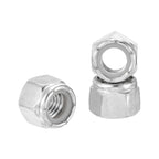Kozelo 10Pcs 1/2"-13 Nylon Locking Hex Nuts 316 StainlessSteel Silver