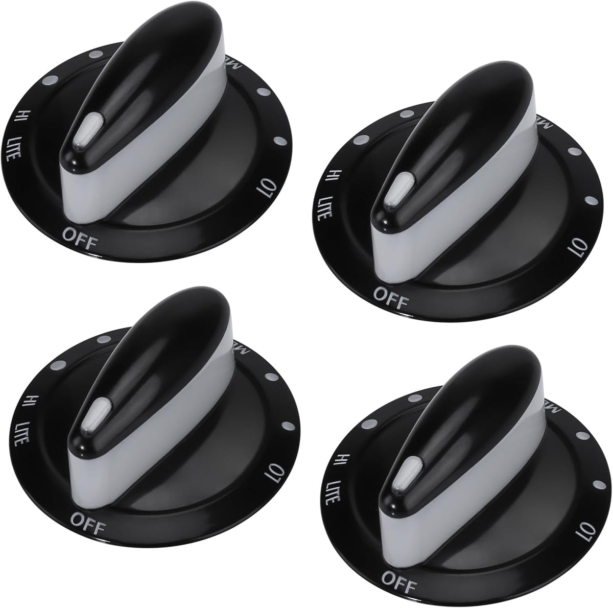74011287 Stove Knobs Black for Maytag gas stove knobs AP4100044,4 Pack