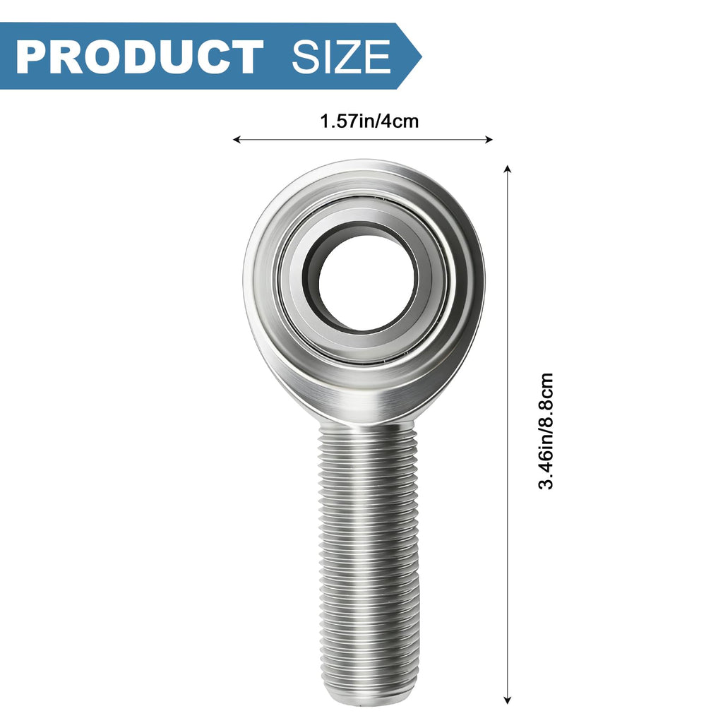 MDEOOSKY 2 PCS 5/8 Heim Joint CM10 Rod End Bearing, 5/8-18 Right Hand Male Thread with Jam Nuts, Ideal for Machinery and Automation