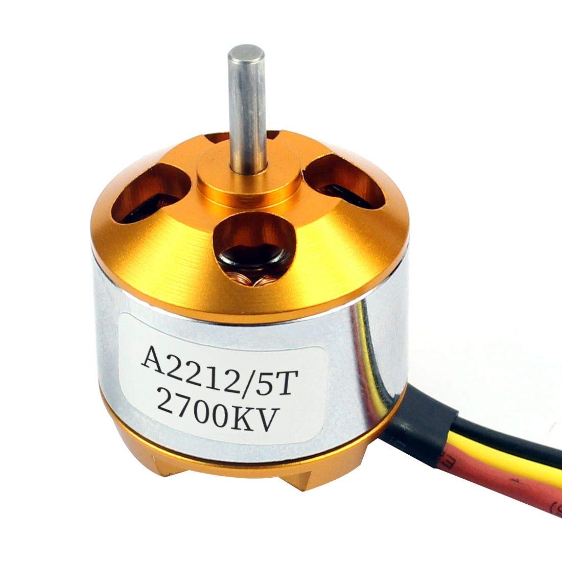 FEICHAO A2212 Brushless Motor 930KV 1000KV 1200KV 1400KV 1800KV 2200KV 2450KV 2700KV for RC Aircraft Plane Multi-Copter Brushless Outrunner Motor (1200KV Golden)