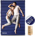Double Sleeping Pad for Camping, Ultralight 4" Extra-Thick Camping Mattress 2 Person, Inflatable Backpacking Sleeping