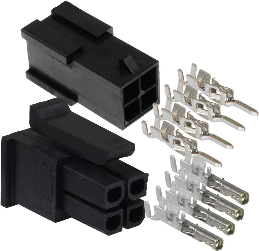4 Pin Connector kit, 3mm Pitch with Pins fits for Molex (Pack of 4)