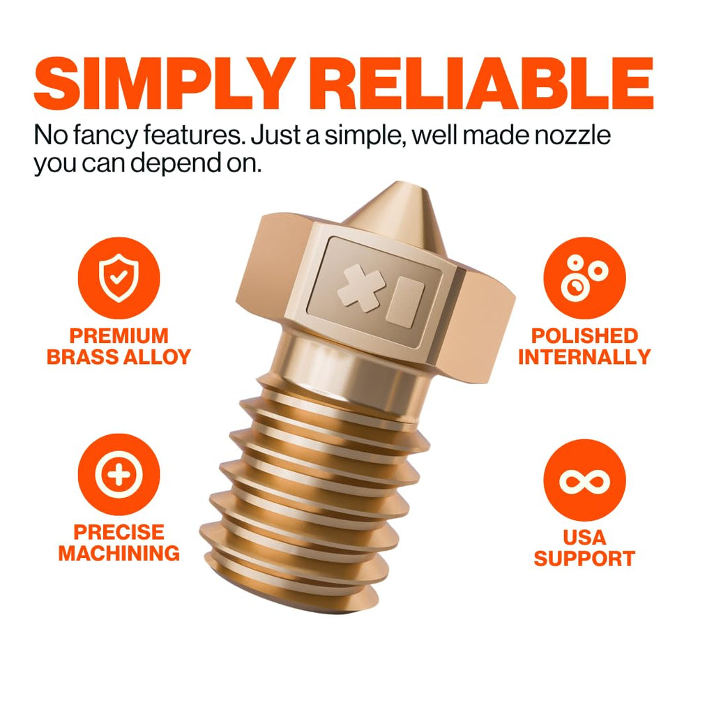 0.20mm E3D V6 Nozzle 3D Printer Nozzle for Prusa Nozzle, Anycubic Kobra, FLSun, & Raise3D - 0.2 mm 3D Printer Nozzle