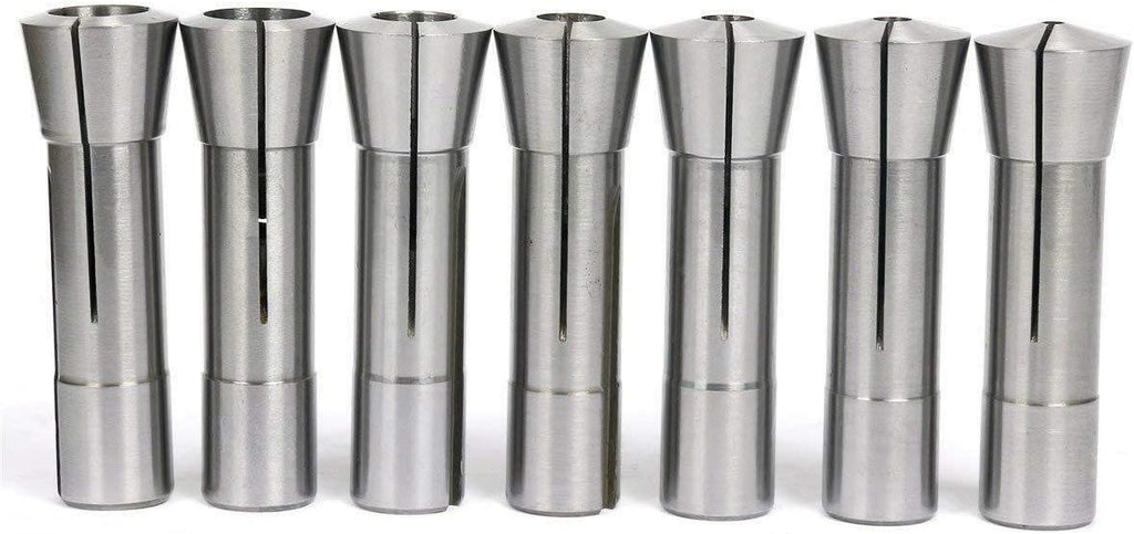 8MILELAKE 13pcs 1/8-7/8" Precision R8 Collets Set Mill Chuck Holder Kit