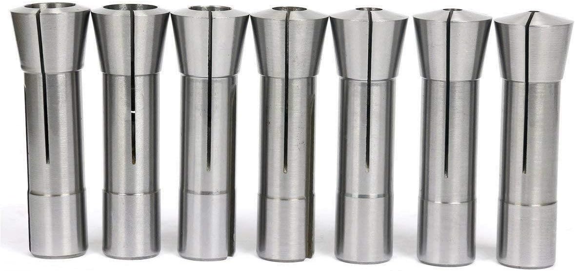 8MILELAKE 13pcs 1/8-7/8" Precision R8 Collets Set Mill Chuck Holder Kit