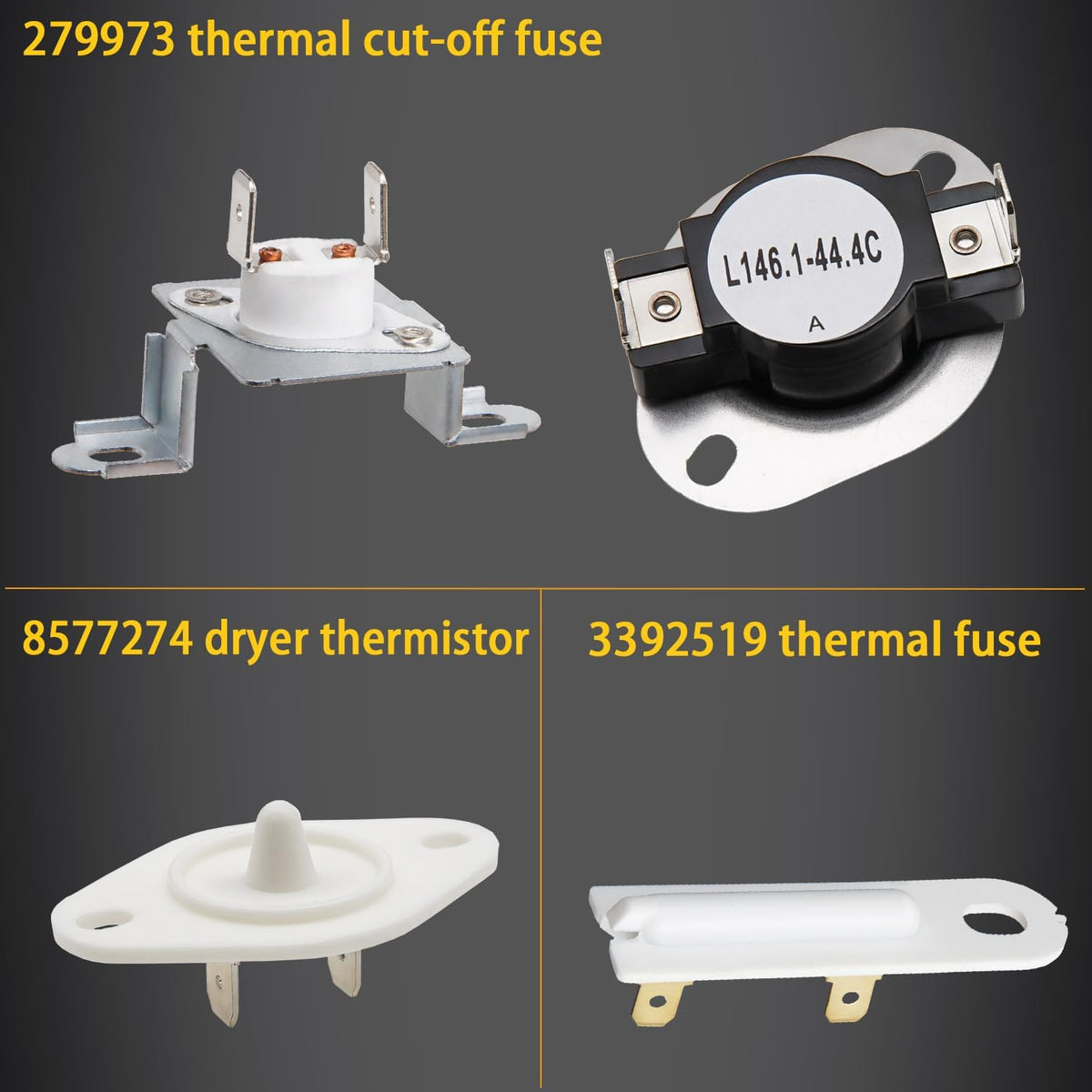 WED5100HW2 WED5100HC2 WED5100HW1 Dryer Heating Element Kit for Whirlpool