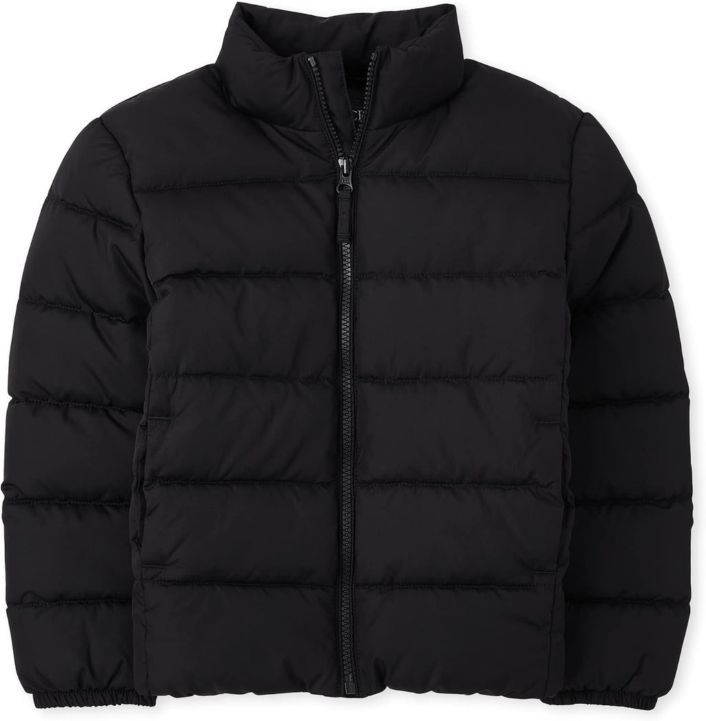 boys Medium Weight Puffer Jacket, Wind, Water-resistant