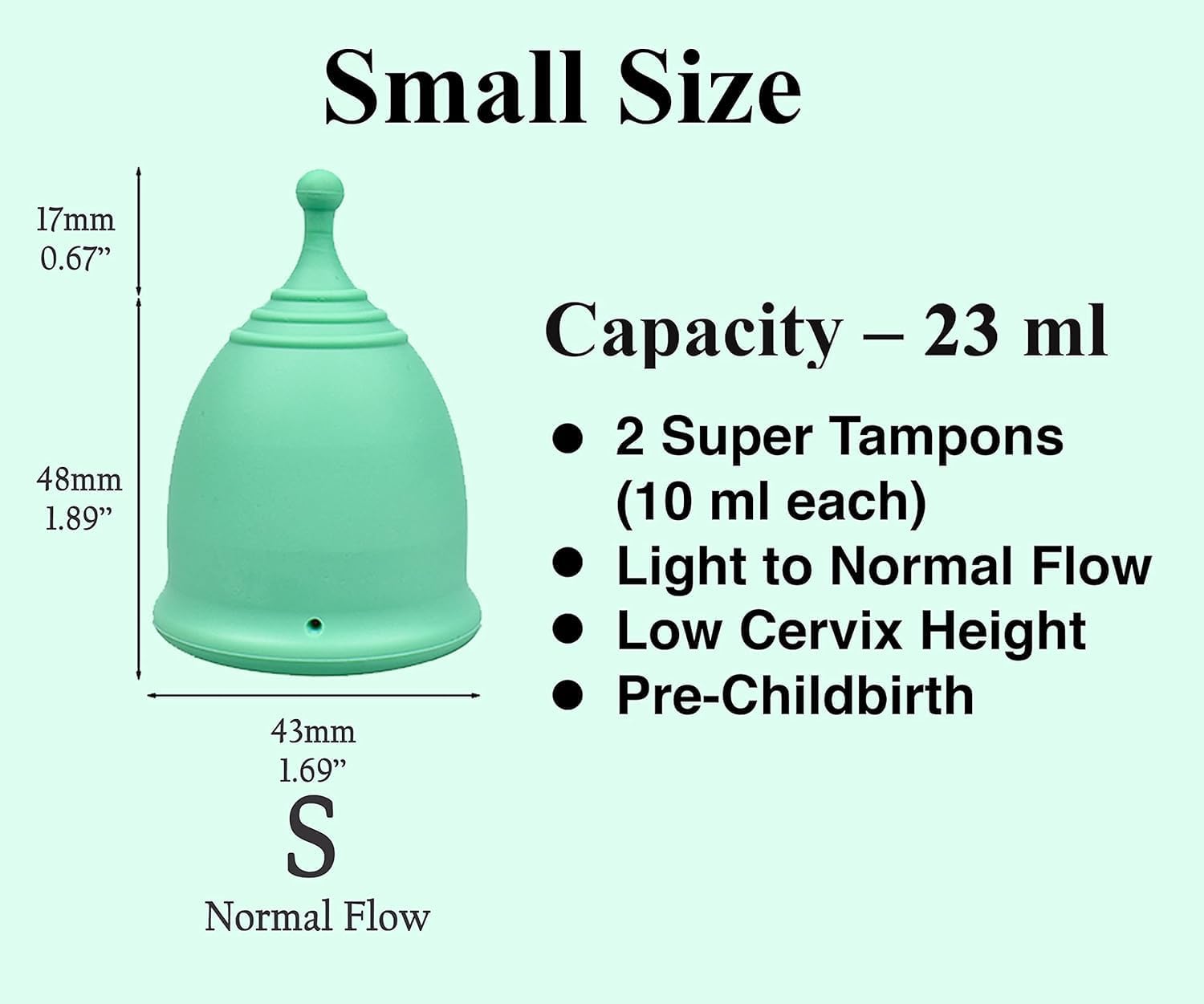 Reusable Menstrual Cup (Small) Set of 2 with Mini Box, 100% Soft Silicone, Coupe Menstruelle, Safe Period Cup, Light